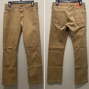 Levi’s - 513 Slim Straight Jeans - 29x30 - Camel - EUC